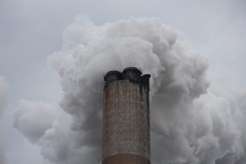 smokestack-stateimpact-pa-2023-11-01 Smokestack at a power plant.