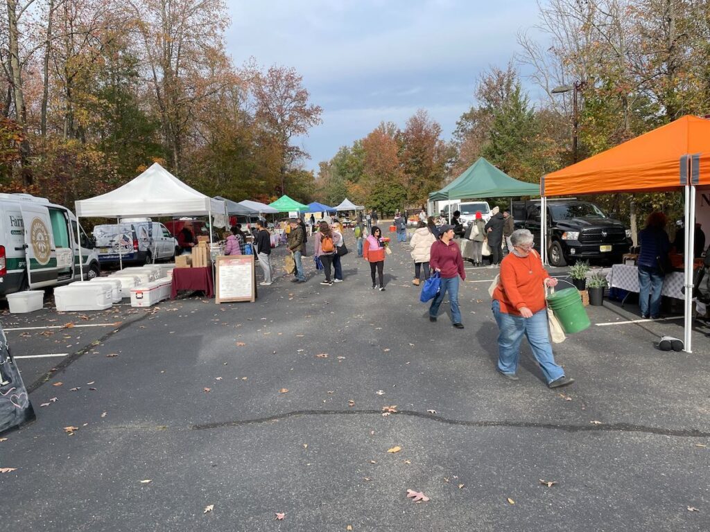 People at a farmers market