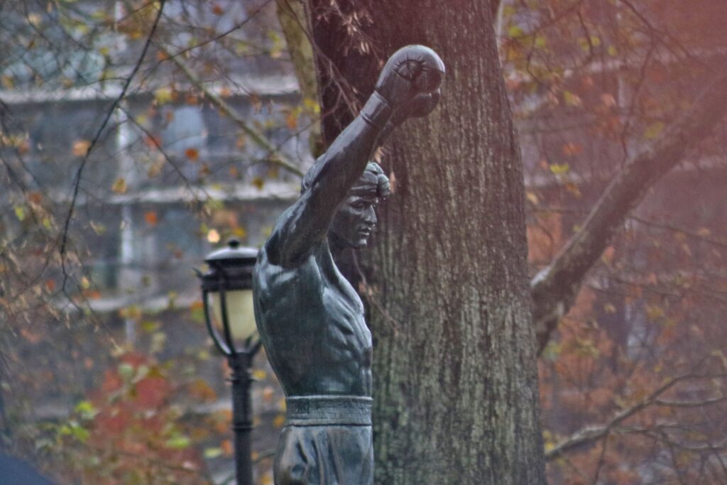 019A1956 rev The iconic Rocky Statue was originally created for the series' third installment in 1982. (Cory Sharber/WHYY)