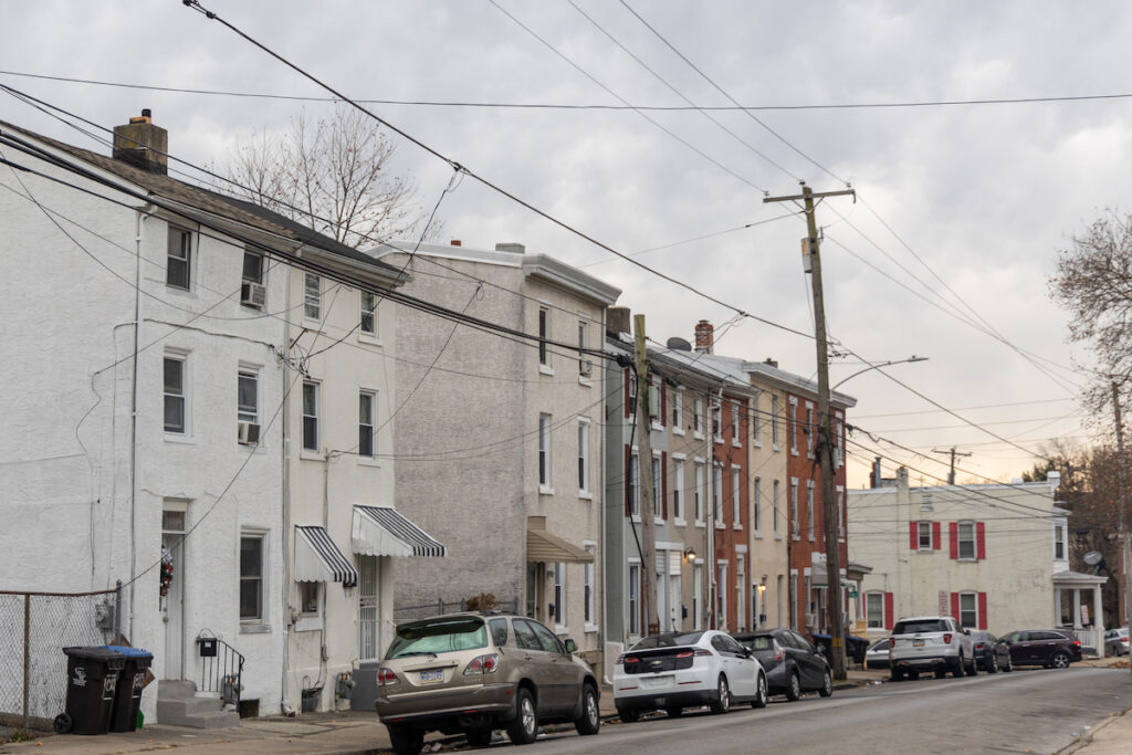 Homes in Norristown, Pa. (Kimberly Paynter/WHYY) Rowhomes in Norristown