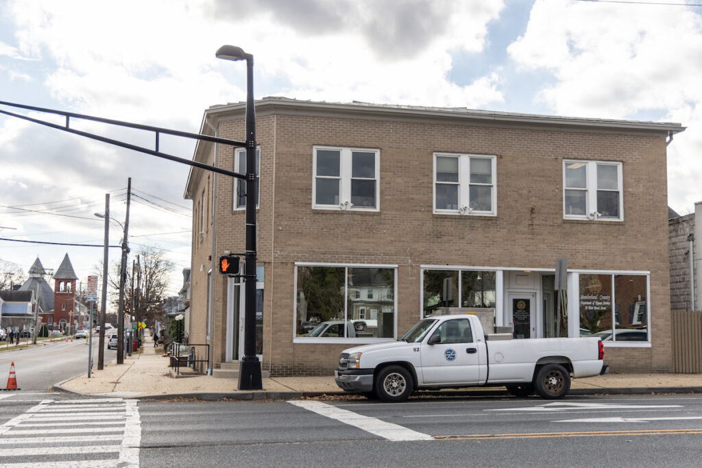 The exterior of a building in Bridgeton, N.J.