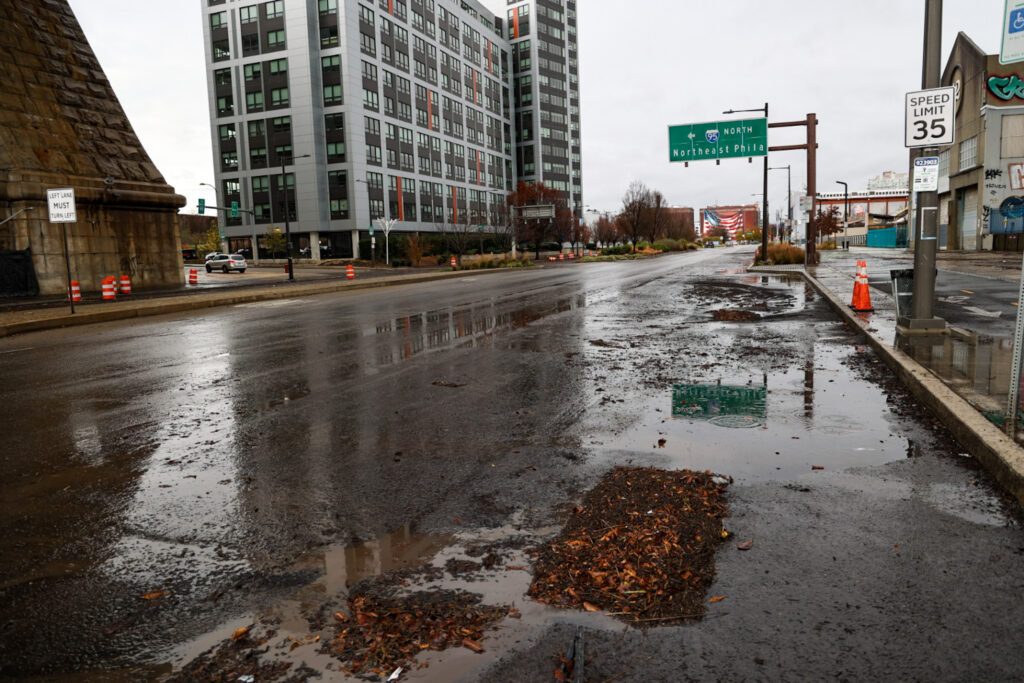 Flooding on Columbus Blvd.