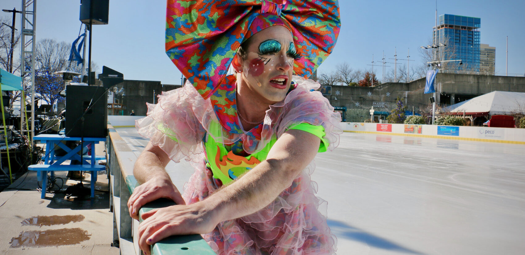 John Jarboe on the ice skating rink