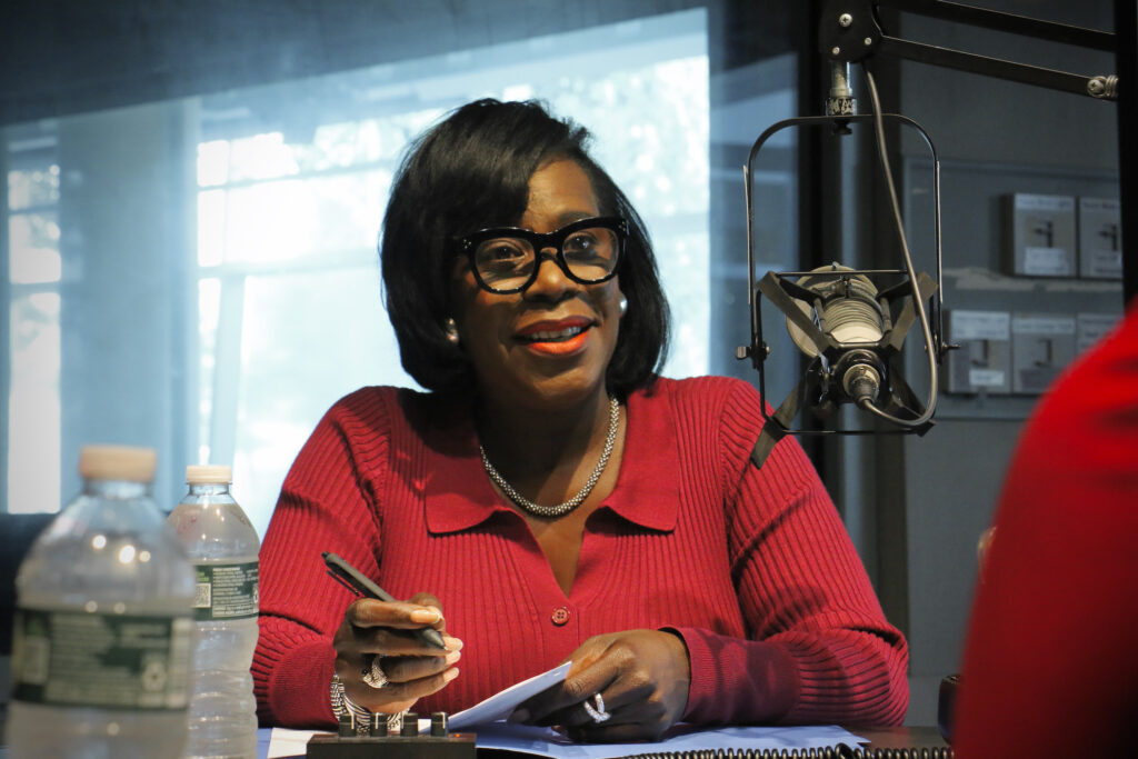 Philadelphia mayoral candidate Cherelle Parker at WHYY. (Emma Lee/WHYY) Philadelphia Mayor-elect Cherelle Parker at WHYY.