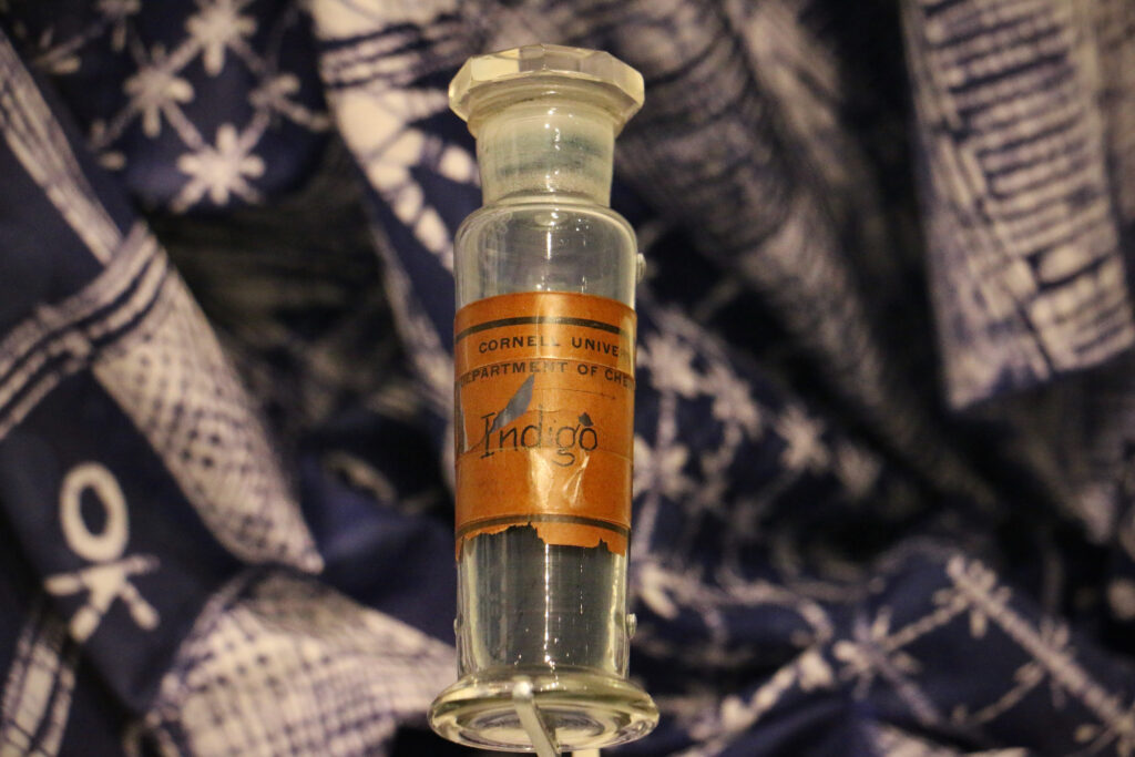 A bottle labeled as indigo