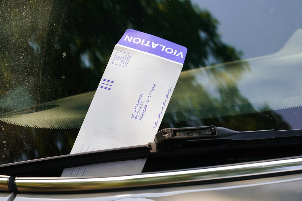Parking Violation A parking violation in Philadelphia, Tuesday, July 12, 2022. (AP Photo/Matt Rourke)