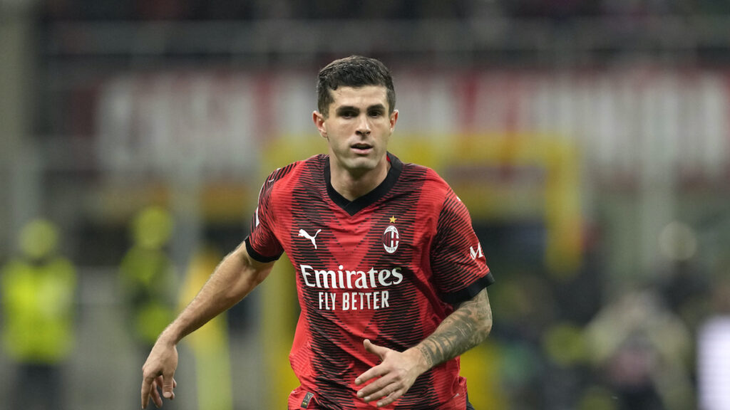 Christian Pulisic AC Milan's Christian Pulisic controls the ball during the Champions League group F soccer match between AC Milan and Paris Saint Germain at the San Siro stadium in Milan, Italy, Tuesday, Nov. 7, 2023.
