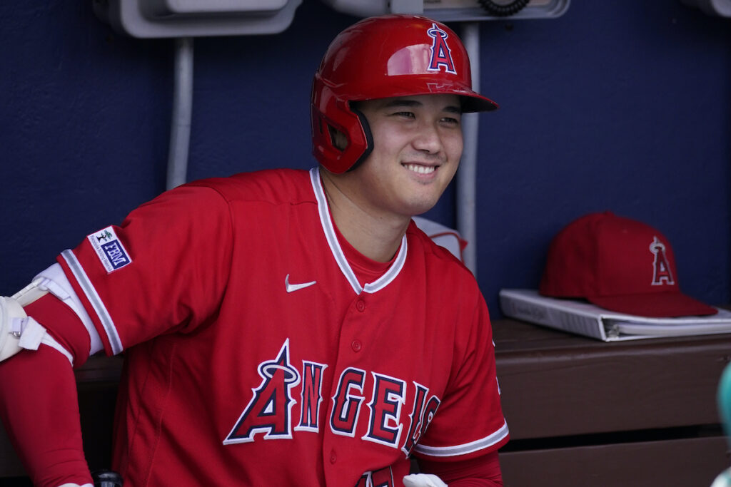 AL MVP Baseball Los Angeles Angels' Shohei Ohtani smiles before a baseball game, Wednesday, Aug. 30, 2023, in Philadelphia.