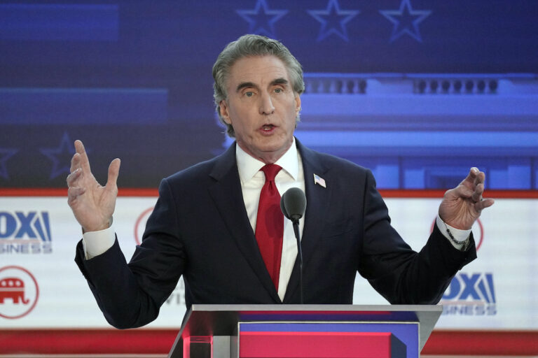 Republican presidential candidate and North Dakota Gov. Burgum has ended his GOP presidential bid. (AP Photo/Mark J. Terrill, File)