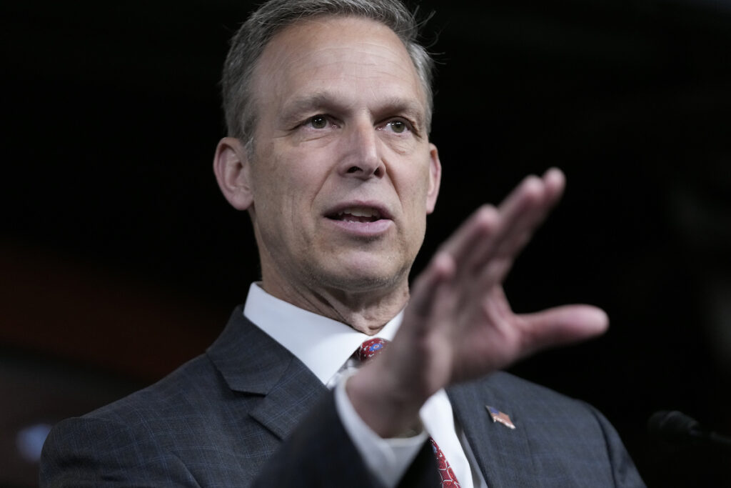File photo: Rep. Scott Perry, R-Pa., chair of the House Freedom Caucus, speaks during a news conference on Capitol Hill in Washington, July 14, 2023.