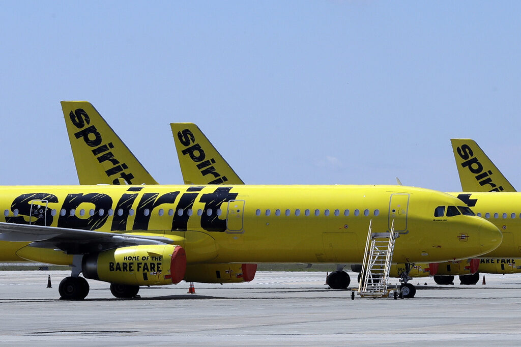 Wrong Flight-Boy A Spirit Airlines jet on a runway