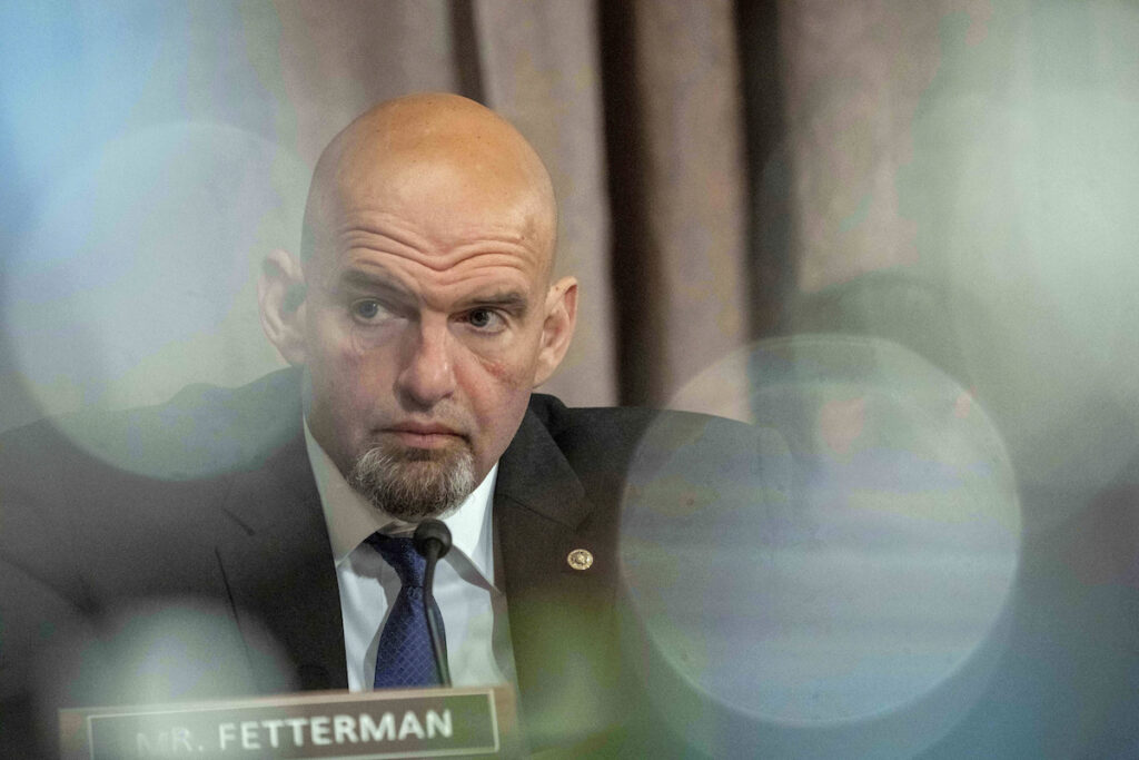 John Fetterman File photo: Sen. John Fetterman, D-Pa., listens during a confirmation hearing of Jared Bernstein to be the chair of the White House Council of Economic Advisers, on Capitol Hill, Tuesday, April 18, 2023, in Washington. The first-term Pennsylvania Democrat held a deeply personal and introspective interview with NBC’s “Meet the Press” that aired Sunday, Dec. 31. (AP Photo/Alex Brandon, File)