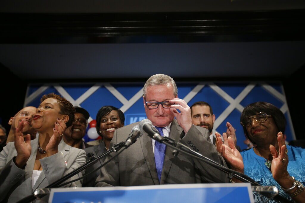 Jim Kenney Jim Kenney pauses while speaking to supporters after winning the primary election, Tuesday, May 19, 2015, in Philadelphia. (AP Photo/Matt Slocum)