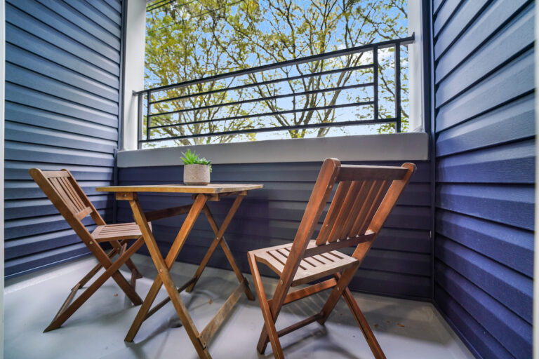 A rendering of the balcony space at Kenyon Lofts in Germantown. (Courtesy of Odin Properties)