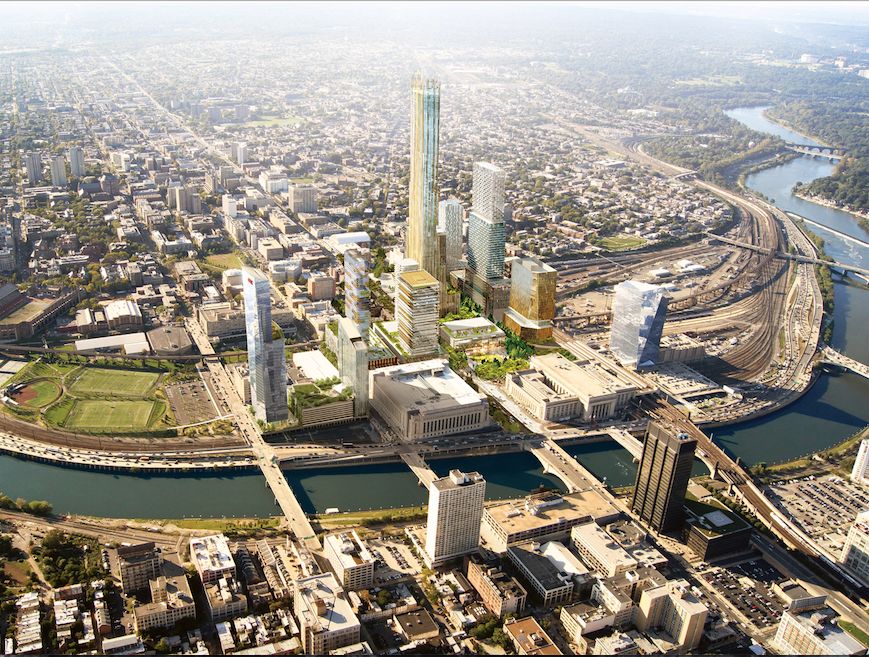 Schuylkill Yards, artist's rendering.