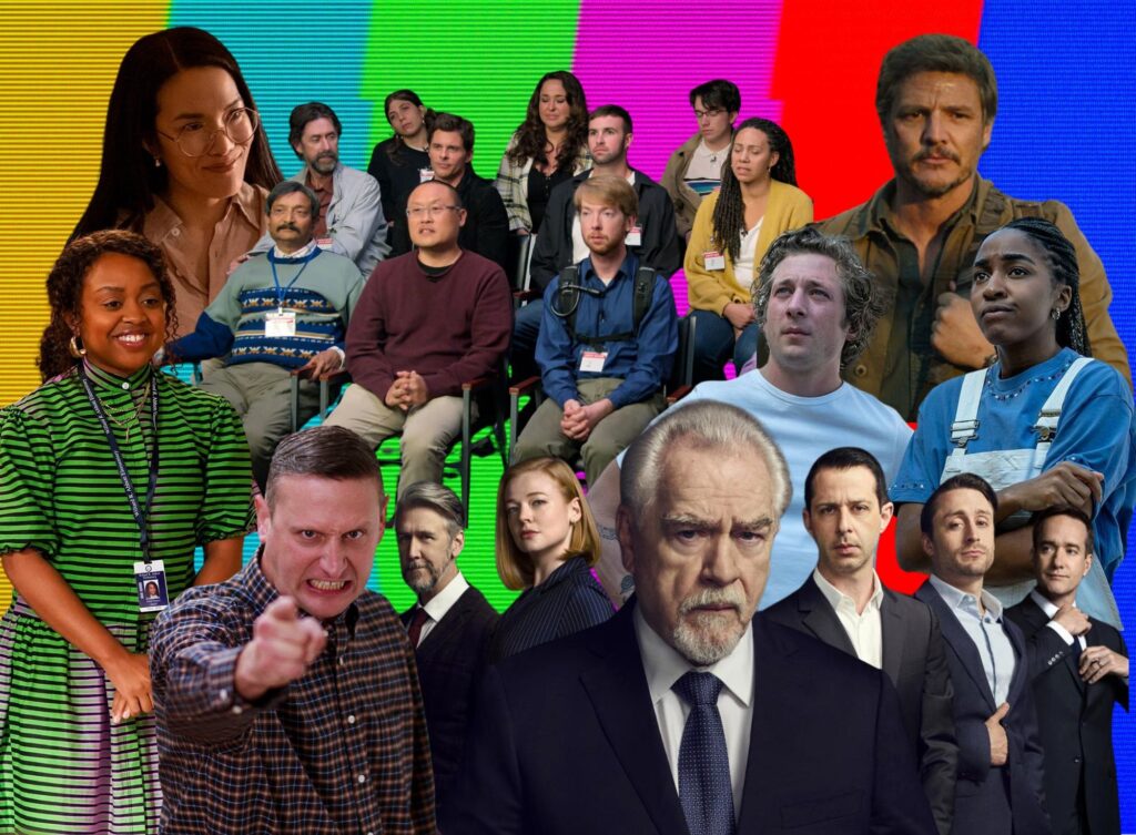 Best TV Shows of 2023 Credit Clockwise from Top Left: Beef (Netflix/2023); Jury Duty (Amazon Freevee/2023); The Last of Us (HBO/2023); The Bear (Hulu/2022); Succession (HBO/2023); I Think You Should Leave with Tim Robinson (Netflix/2019); Abbott Elementary (ABC/2021)