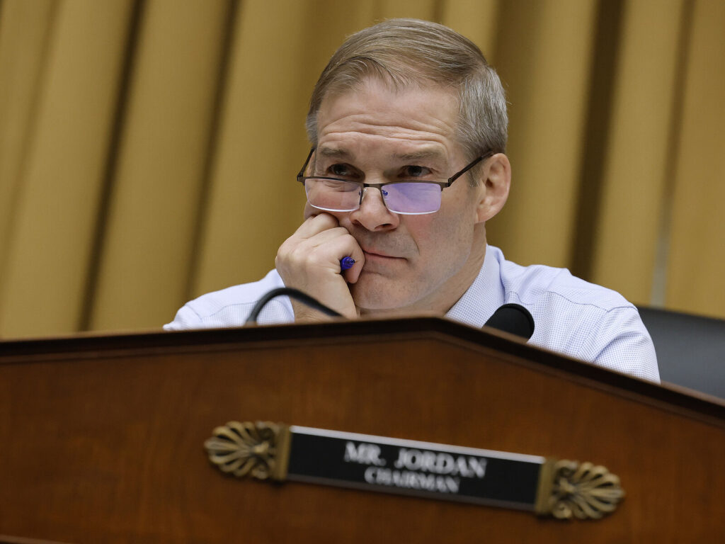 House Judiciary Holds Hearing Examining The Weaponization Of The Federal Government House Judiciary Chairman Jim Jordan, R-Ohio, is one of three House GOP committee chairs pressing to impeach President Biden. (Chip Somodevilla/Getty Images)