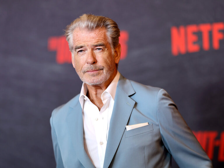 Actor Pierce Brosnan attends the Los Angeles premiere of Netflix's The Out-Laws on June 26. (Matt Winkelmeyer/Getty Images)