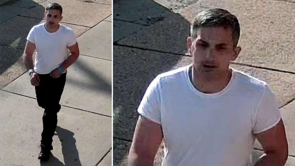 Gino Hagenkotter seen on surveillance camera.