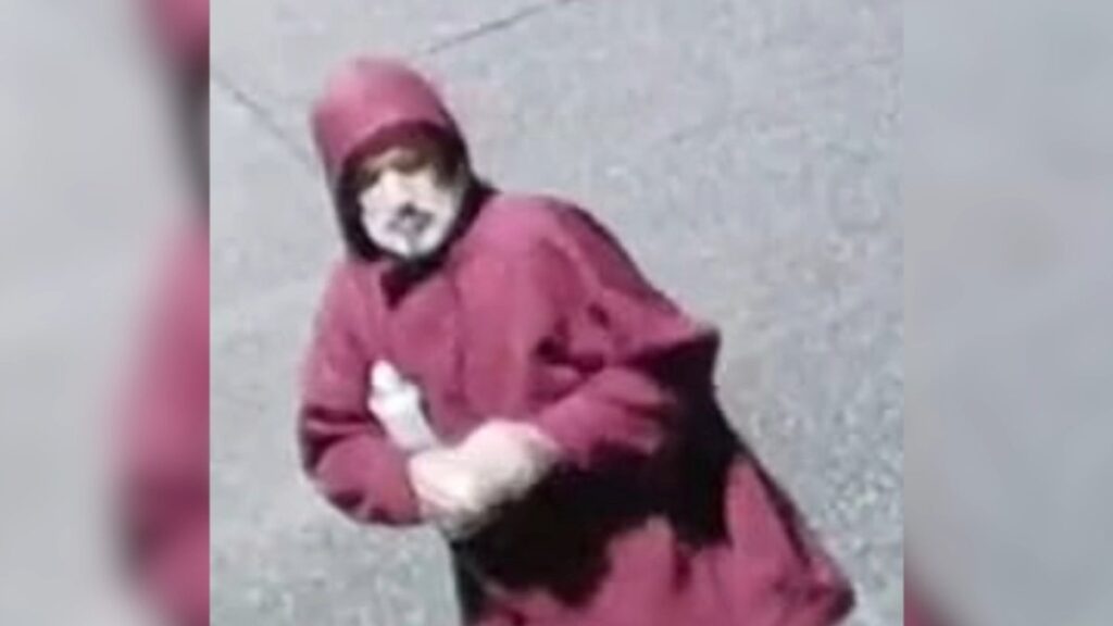 A man on surveillance video