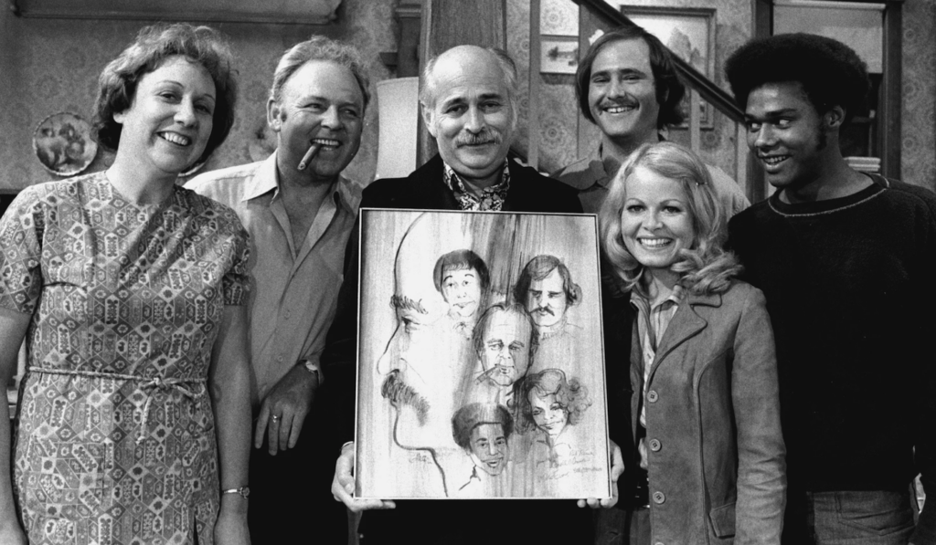 norman-lear-npr-cbs-landov Norman Lear with the All in the Family cast