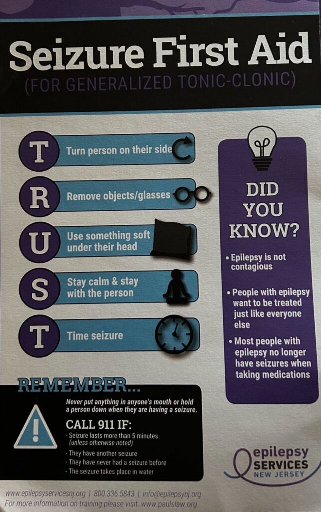 The Seizure First Aid TRUST poster