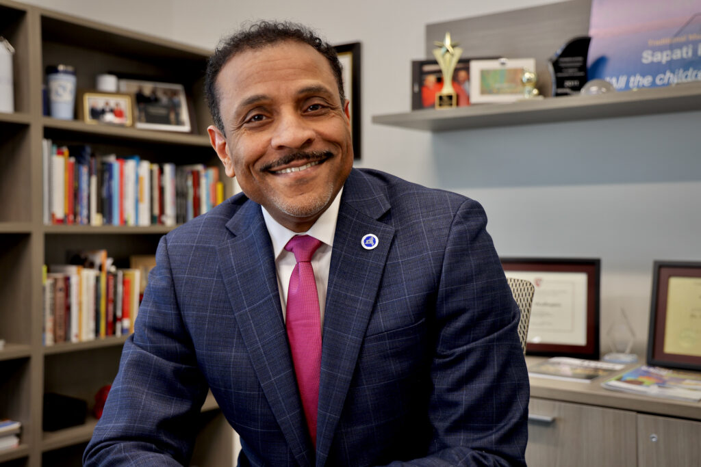 2024 01 29-e lee-tony watlington-philadelphia school district headquarters school budget smile School District of Philadelphia Superintendent Tony Watlington poses for a photo in his office