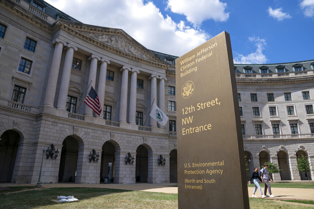 The exterior of the building which houses the offices of the U.S. Environmental Protection Agency