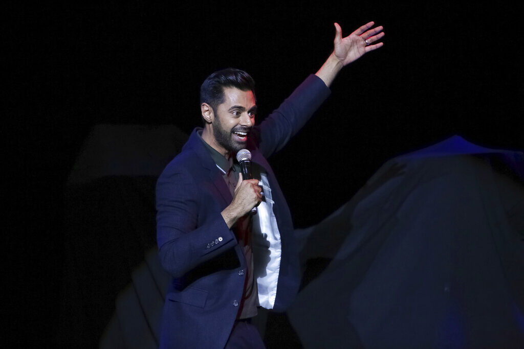 Hasan Minhaj performs onstage
