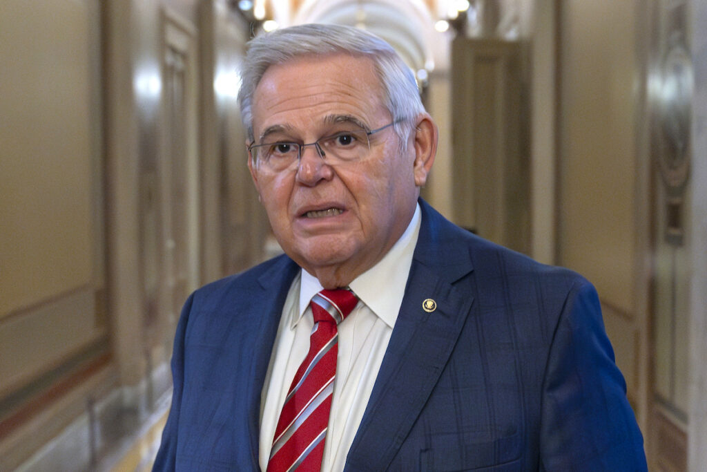 Bob Menendez Sen. Bob Menendez, D-N.J., departs the Senate floor in the Capitol, Sept. 28, 2023, in Washington