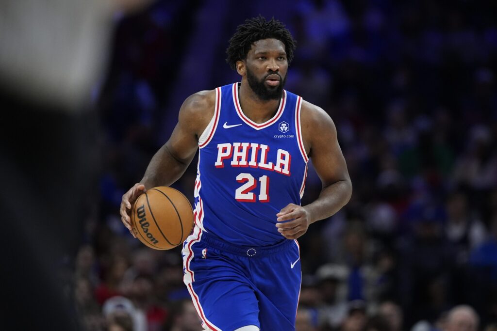 AP24015773553592-scaled Philadelphia 76ers' Joel Embiid plays during an NBA basketball game, Monday, Jan. 15, 2024, in Philadelphia.