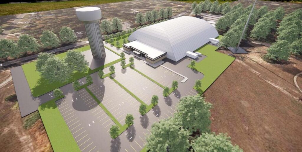 Complex 1 An artist rendering of the new domed indoor sports complex at Cape May Airport