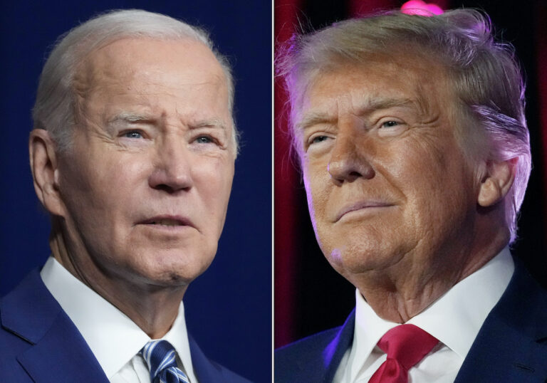 (Left) President Joe Biden and former President Donald Trump.