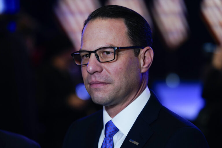 Gov. Shapiro at a press confende