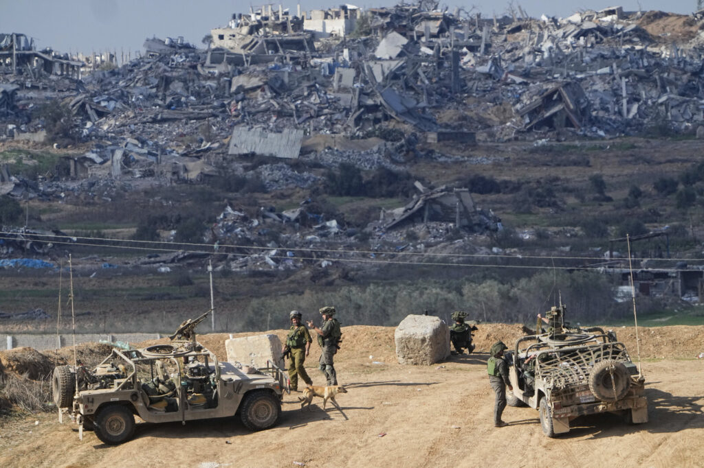 Israel-Palestinians-100 Days-5 Takeaways Israeli soldiers take up positions near the Gaza Strip border, in southern Israel, Friday, Dec. 29, 2023. The army is battling Palestinian militants across Gaza in the war ignited by Hamas' Oct. 7 attack into Israel. Israel and Hamas have been at war for 100 days. The war already is the longest and deadliest between Israel and the Palestinians since Israel’s establishment in 1948, and the fighting shows no signs of ending.