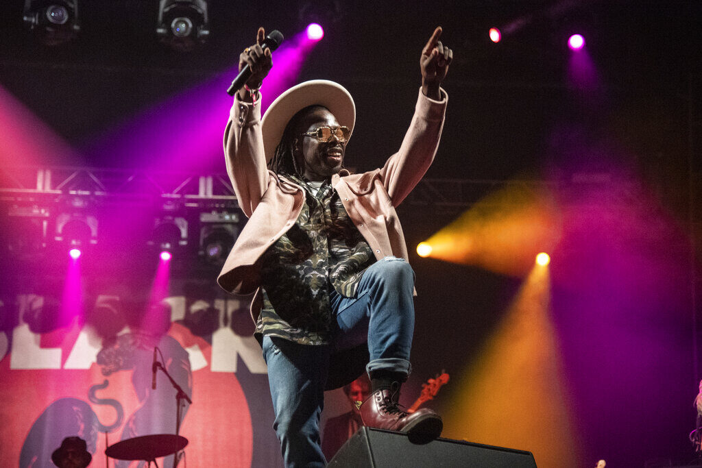 Eric Burton of Black Pumas performs onstage