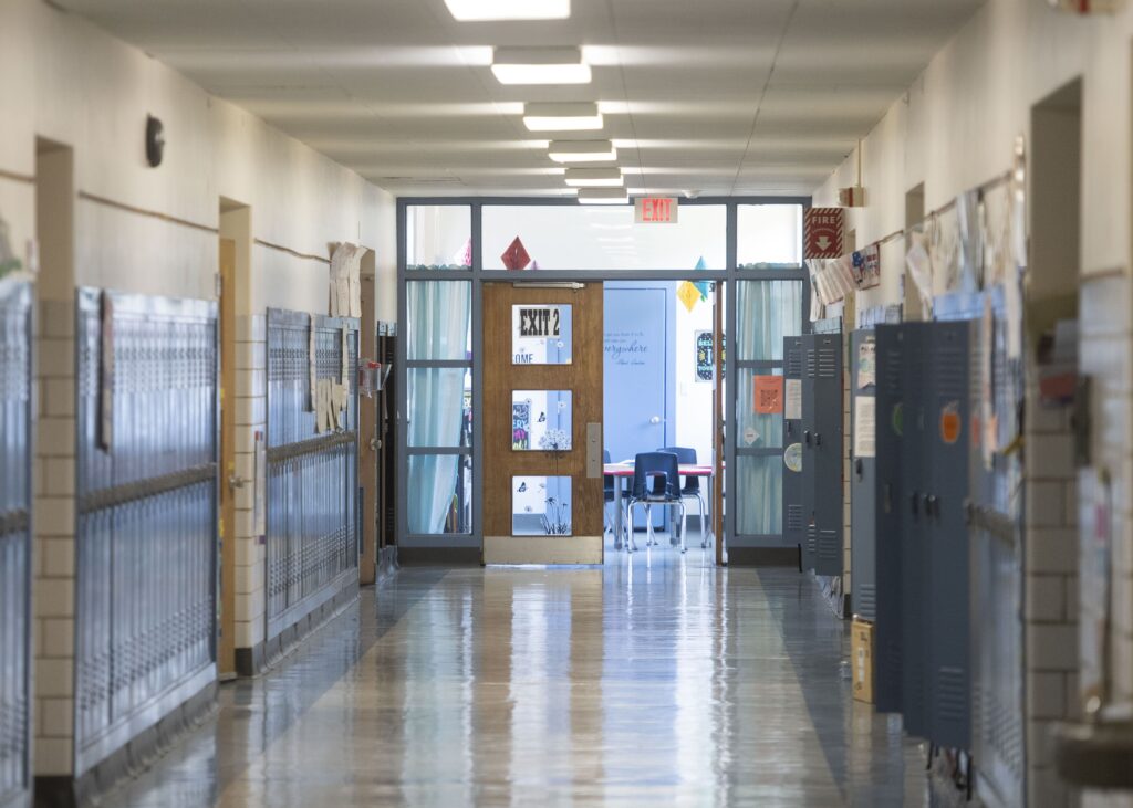 elementary-school-spotlight-pa-2024-01-10 A hallway in an elementary school