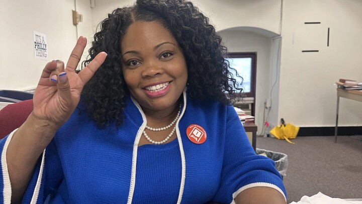 kgr_720 Councilmember Katherine Gilmore Richardson poses while taking a selfie