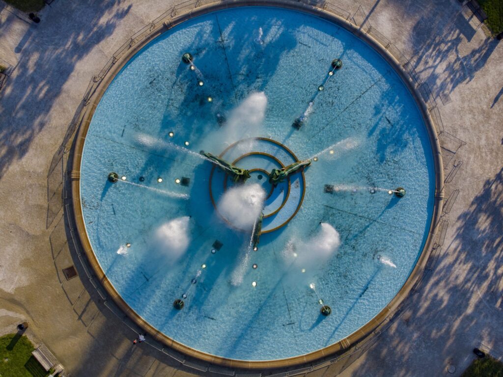 loganfountain-aerial-scaled Swann Memorial Fountain at Logan Circle, from above. (Mark Henninger/Imagic Digital)