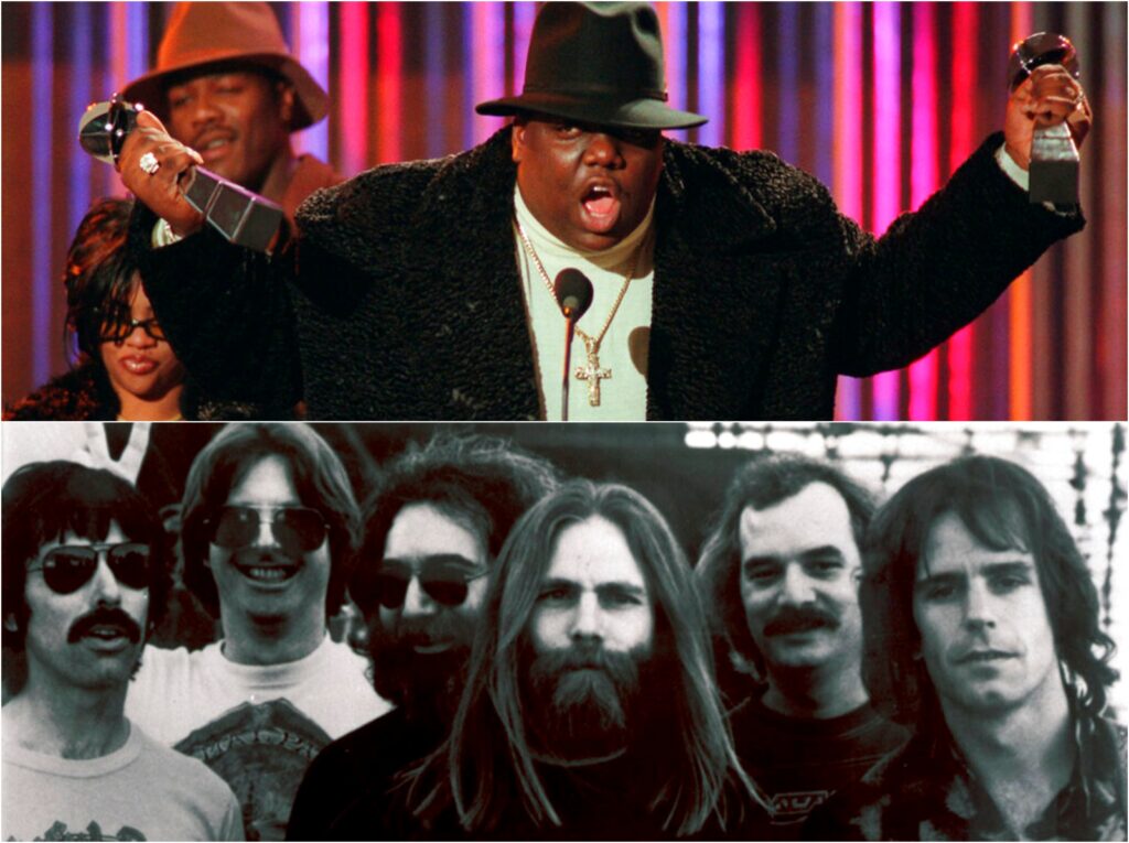 Notorious B.I.G., top, Grateful Dead, bottom