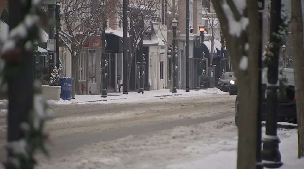 philadelphia-winter-weather-snow-ice-WPVI Snowy streets are seen in Philadelphia
