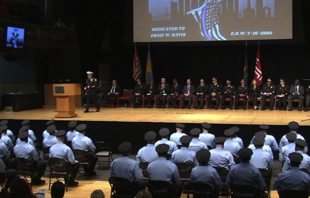 ppd-recruitment-6abc-2024-01-08 Police officers sitting in an auditorium