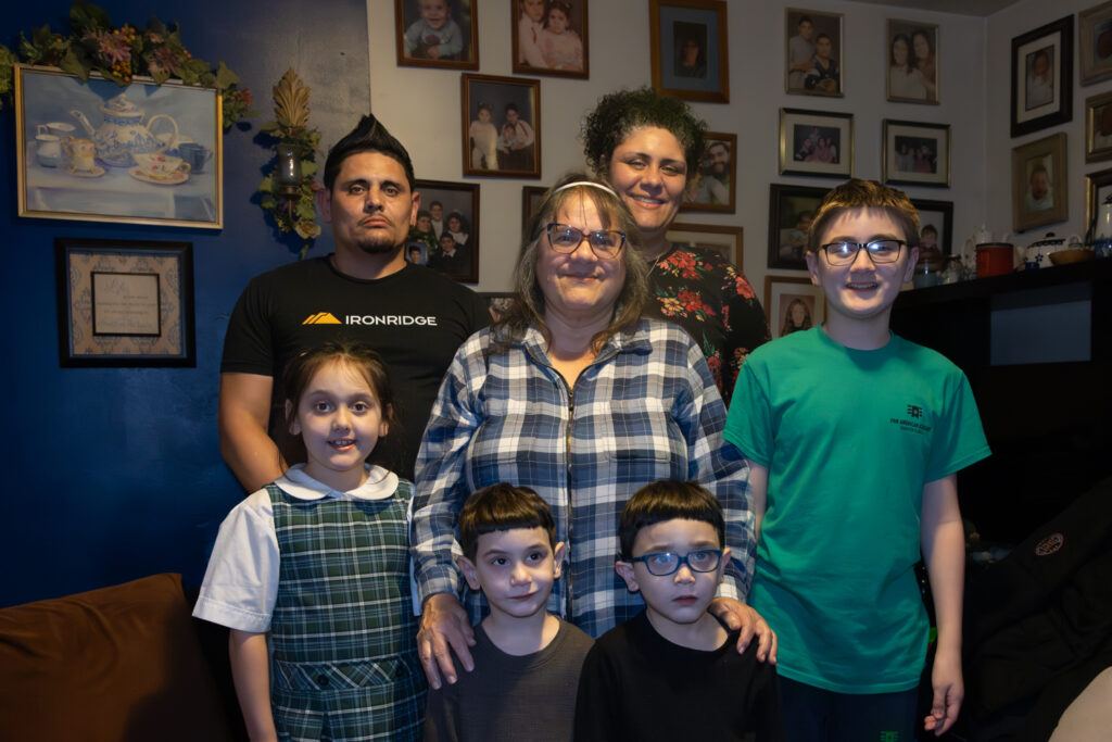 Relina Bonilla with her family