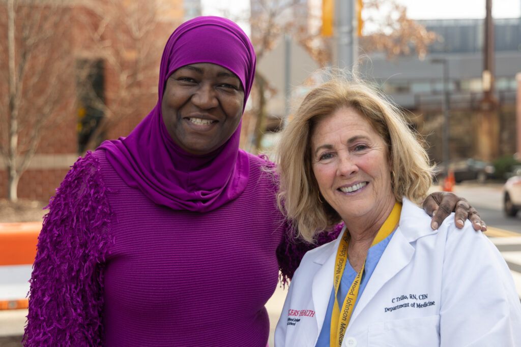 02 12 2024 k paynter reduced size catherine trillo and sandra johnson prior authorization story Sandra Johnson, a patient who’s suffered because of prior authorization delays, and Catherine Trillo, a registered nurse