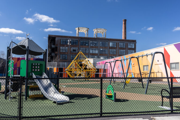 Scanlon rec center in Philadelphia’s Kensington neighborhood. (Kimberly Paynter/WHYY)