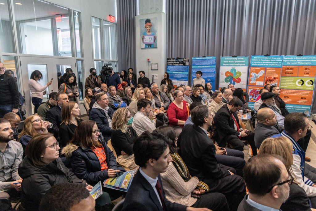 the audience at the community meeting
