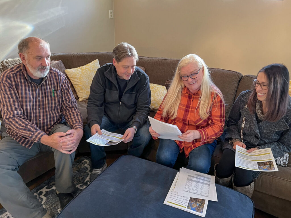02 26 2024 z read haycock camping ministries Carla Sessions (second from right) and her neighbors have been fighting against a proposal to develop athletic fields and buildings on Haycock Camping Ministries.