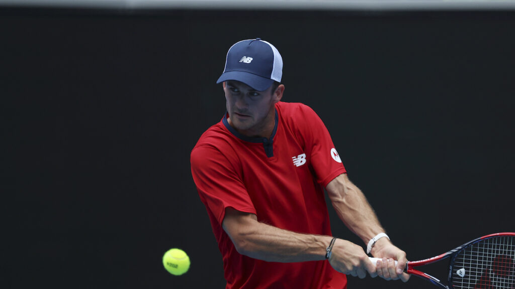 Tommy Paul File photo: Tommy Paul of the U.S. plays a backhand return to Miomir Kecmanovic of Serbia during their third round match at the Australian Open tennis championships at Melbourne Park, Melbourne, Australia, Saturday, Jan. 20, 2024.