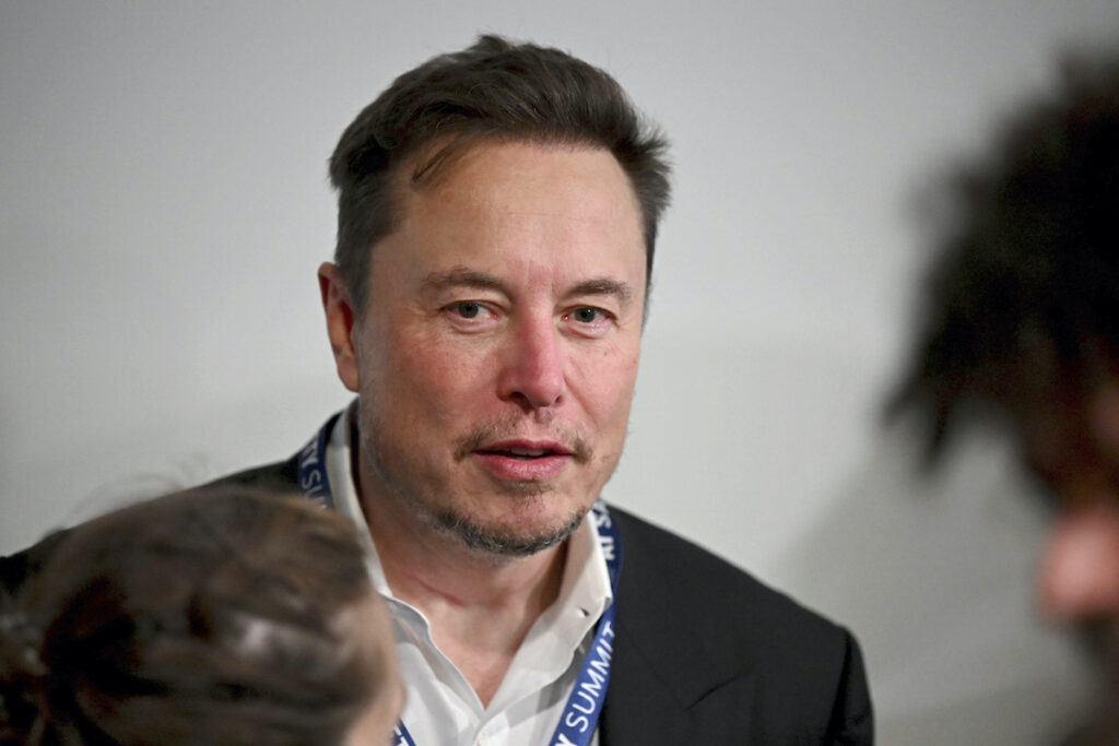 Musk Compensation File photo: Tesla CEO Elon Musk attends the first plenary session of the AI Safety Summit at Bletchley Park, on Nov. 1, 2023 in Bletchley, England. A Delaware judge this week invalidated Elon Musk's $55.8 billion Tesla pay package, saying it is too big and that Musk set the terms with a complaint board.