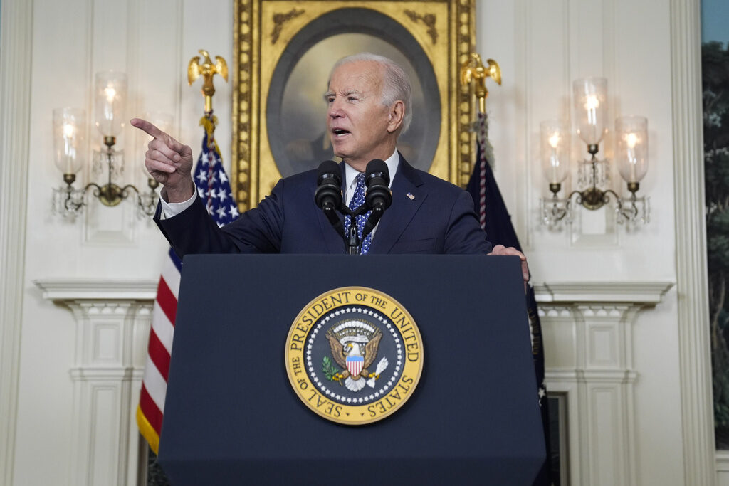 Biden Classified Documents President Joe Biden speaks at the podium